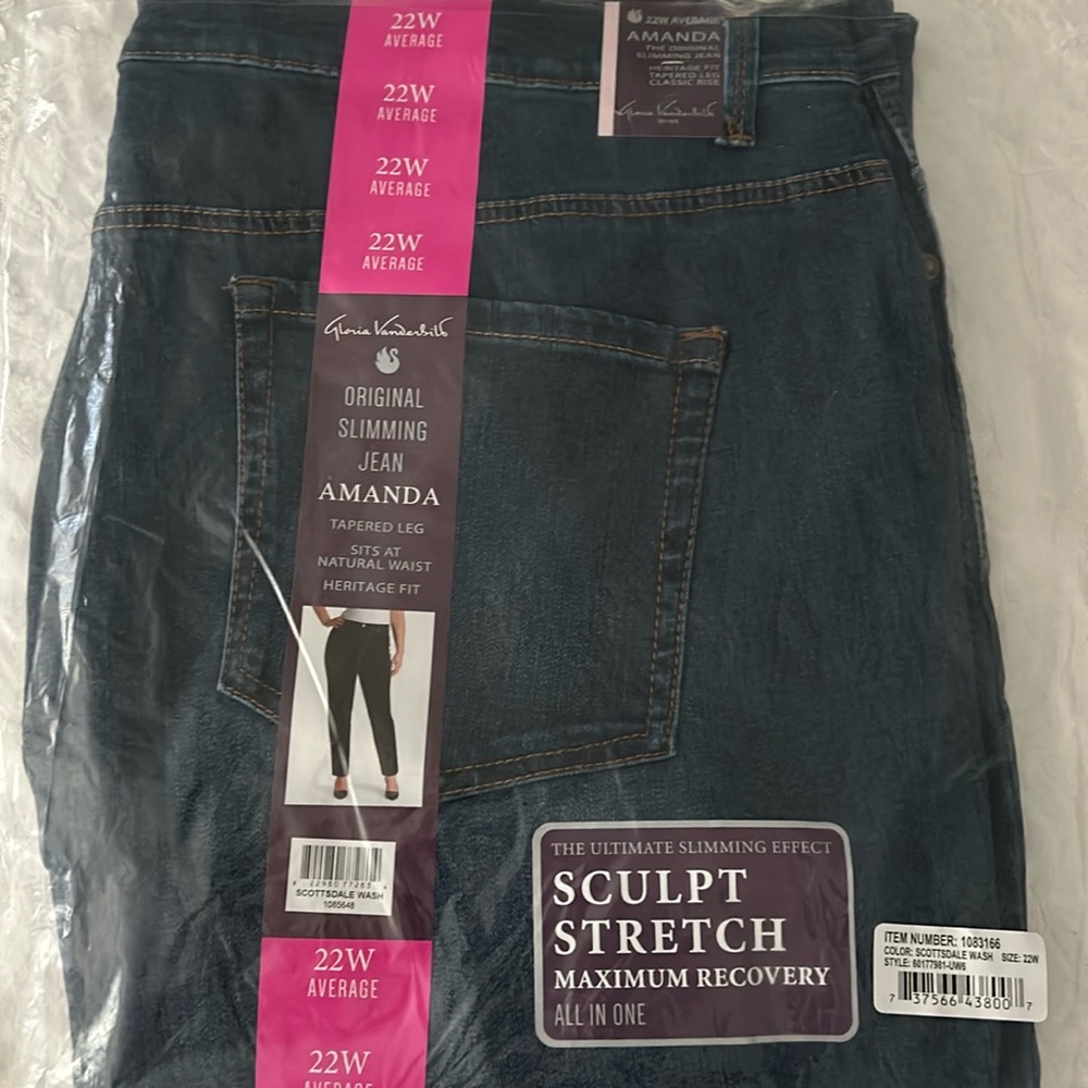 Gloria Vanderbilt Amanda Sculpt Stretch Slimming Jeans, Color, Scottsdale Wash